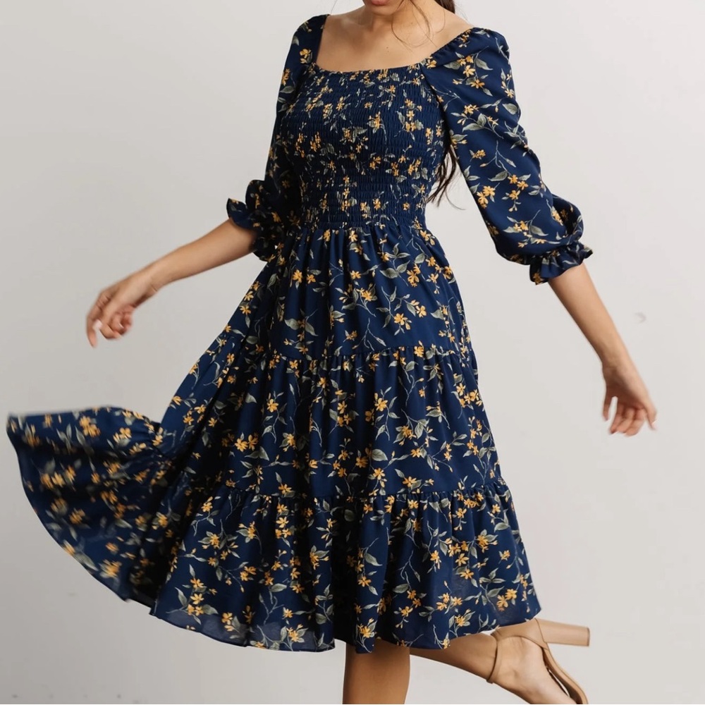 Baltic Born Marta Smocked Midi Dress